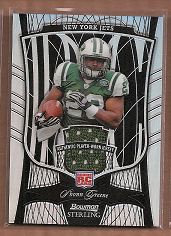 2009 Bowman Sterling Black Refractors #176A Shonn Greene JSY