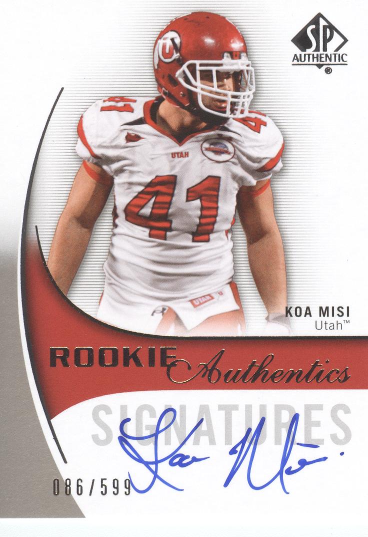 2010 SP Authentic #169 Koa Misi AU RC