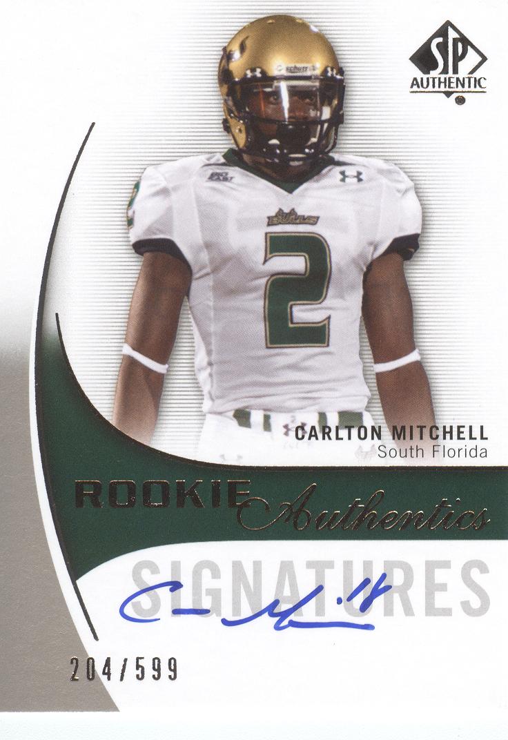 2010 SP Authentic #176 Carlton Mitchell AU RC