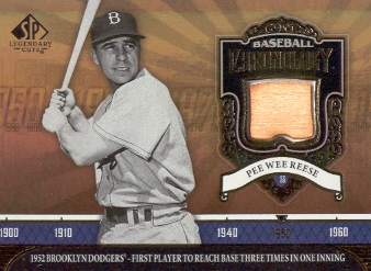 2006 SP Legendary Cuts Baseball Chronology Materials #PW Pee Wee Reese Bat