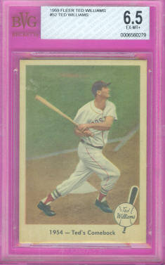 1959 Fleer Ted Williams #52 1954 Ted's Comeback
