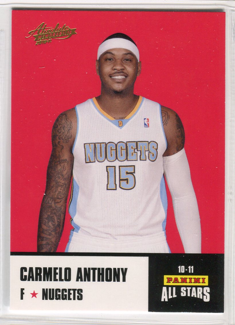 2010-11 Absolute Memorabilia Panini All Stars Rack Pack #14 Carmelo Anthony