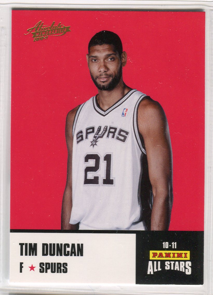 2010-11 Absolute Memorabilia Panini All Stars Rack Pack #23 Tim Duncan
