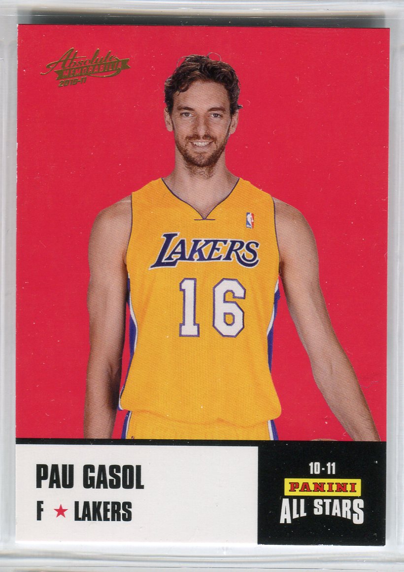 2010-11 Absolute Memorabilia Panini All Stars Rack Pack #25 Pau Gasol
