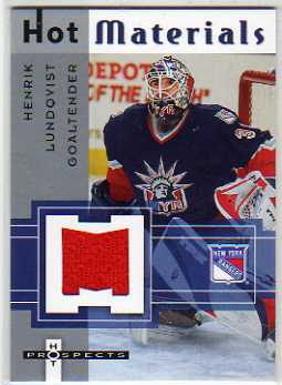 2005-06 Hot Prospects Hot Materials #HMHL Henrik Lundqvist