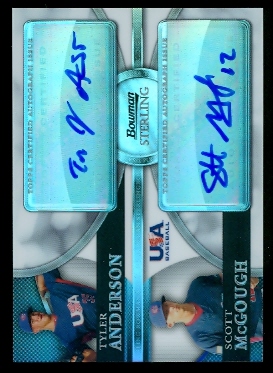 2010 Bowman Sterling USA Baseball Dual Autographs Refractors #BSDA19 Tyler Anderson/Scott McGough