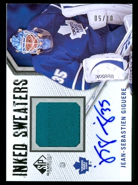 2010-11 SP Game Used Inked Sweaters #ISJG Jean-Sebastien Giguere