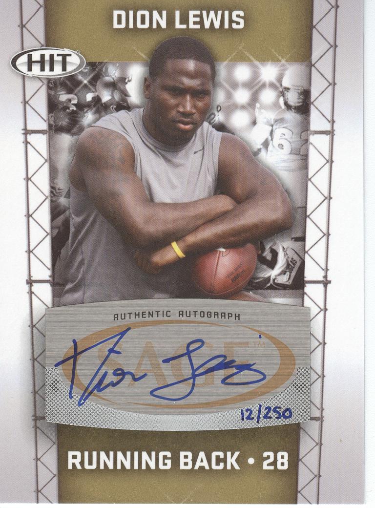 2011 SAGE HIT Autographs Gold #28 Dion Lewis