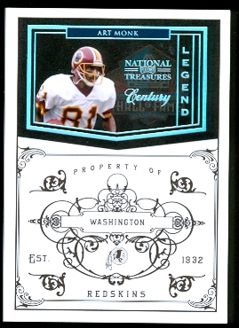 2010 Playoff National Treasures Century Silver #197 Art Monk