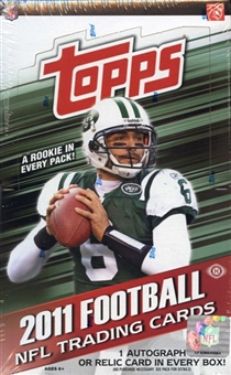 3 BOX LOT : 2011 Topps Football Factory Sealed HOBBY Box - 1 Autograph Or Relic Card Per HOBBY Box - In Stock Now 