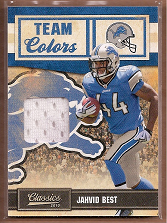2010 Classics Team Colors Materials #24 Jahvid Best