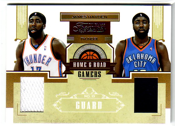 2010-11 Timeless Treasures Home and Road Gamers #27 James Harden/99