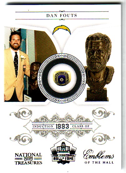 2010 Playoff National Treasures Emblems of the Hall #10 Dan Fouts