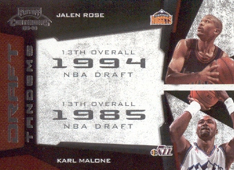 2009-10 Playoff Contenders Draft Tandems #15 Jalen Rose/Karl Malone