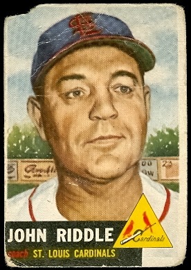 1953 Topps #274 John Riddle CO