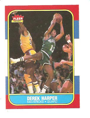 1986-87 Fleer #44 Derek Harper RC