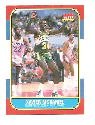 1986-87 Fleer #72 Xavier McDaniel RC