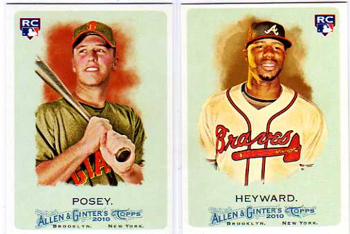 2010 Topps Allen and Ginter Hobby Baseball Complete Base Set of 300 Cards - Buster Posey RC 