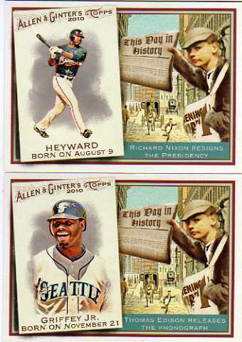 2010 Topps Allen and Ginter This Day in History 75 Card Hobby Baseball Insert Set