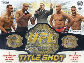 2011 Topps UFC Title Shot MMA Factory Sealed HOBBY Series Box With 2 Autographs ( 1 Autograph Relic ) & 2 Memorabilia Cards & 12 Inserts Per Box - In Stock Now   