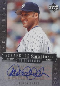 2005 UD Portraits Scrapbook Signatures #DJ Derek Jeter
