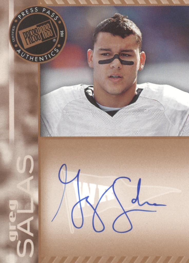 2011 Press Pass Autographs Bronze #PPSGS Greg Salas