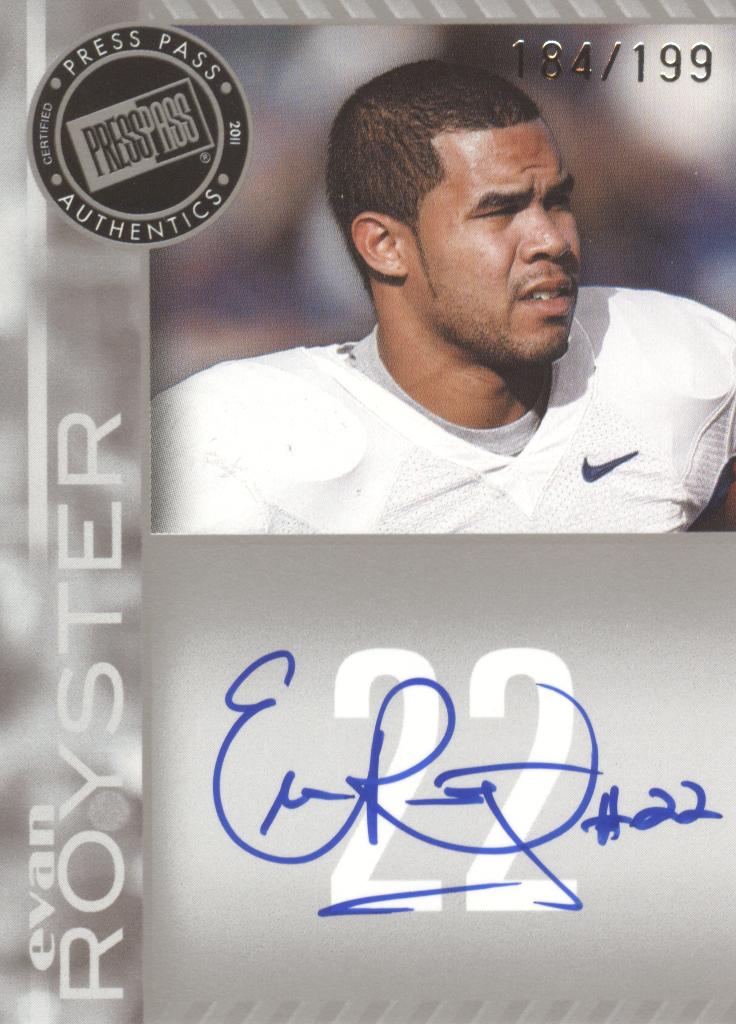 2011 Press Pass Autographs Silver #PPSER Evan Royster/199
