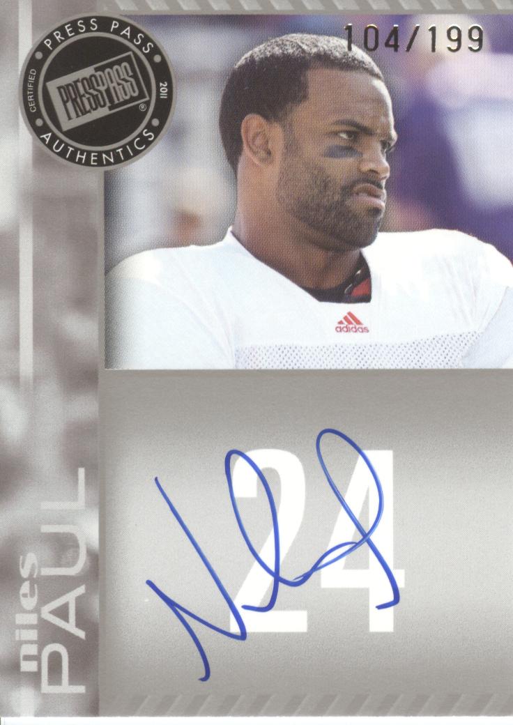 2011 Press Pass Autographs Silver #PPSNP Niles Paul/189*