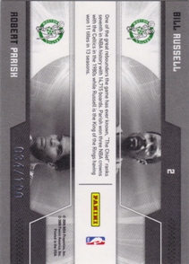 2009-10 Donruss Elite Passing the Torch Gold #2 Bill Russell/Robert Parish