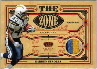 2010 Crown Royale The Zone Materials Prime #3 Darren Sproles/50