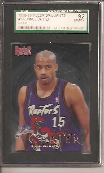 1998-99 Fleer Brilliants #105 Vince Carter RC