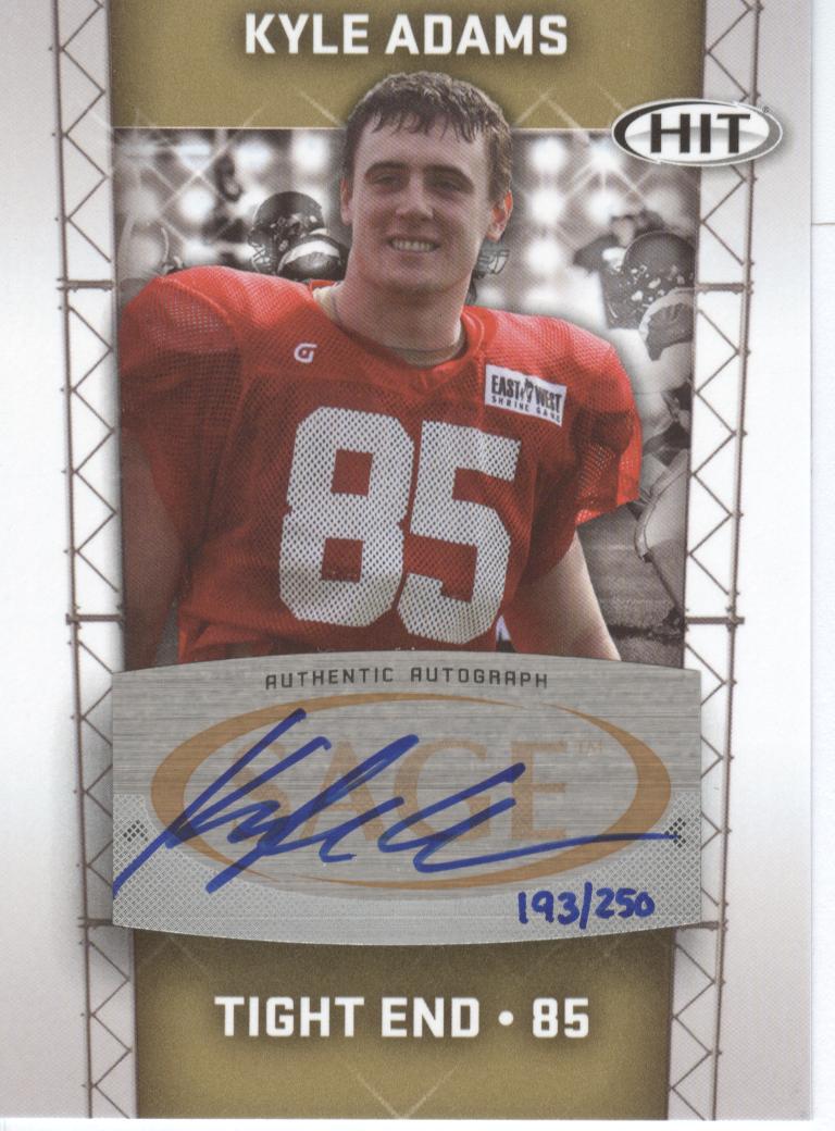 2011 SAGE HIT Autographs Gold #65 Kyle Adams