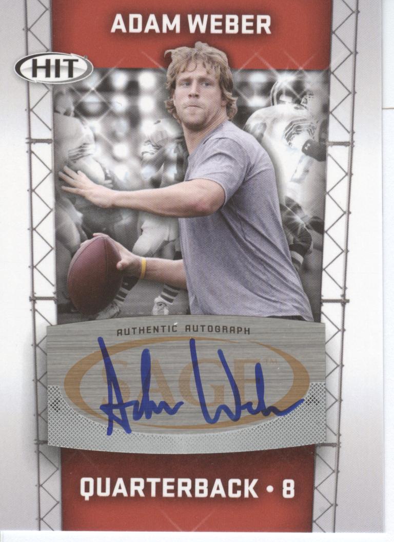 2011 SAGE HIT Autographs #68 Adam Weber