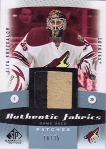 2010-11 SP Game Used Authentic Fabrics Patches #AFIB Ilya Bryzgalov