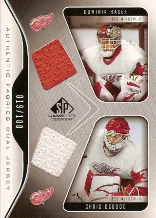 2006-07 SP Game Used Authentic Fabrics Dual #AF2HO Dominik Hasek/Chris Osgood