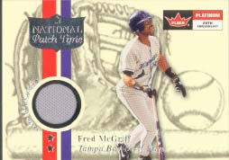 2001 Fleer Platinum National Patch Time Jersey Fred McGriff