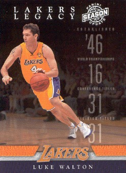 2009-10 Panini Season Update Lakers Legacy #8 Luke Walton