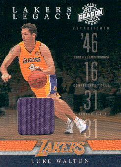 2009-10 Panini Season Update Lakers Legacy Jerseys #8 Luke Walton
