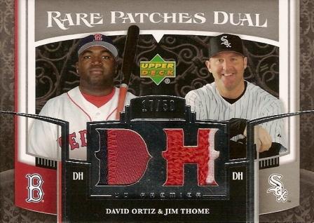 2007 Upper Deck Premier Rare Patches Dual #OT David Ortiz/Jim Thome