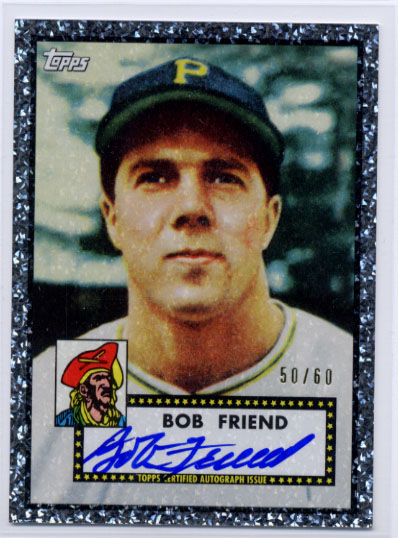 2011 Topps Black Diamond Wrapper Redemption Autographs #RA14 Bob Friend