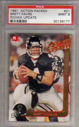 1991 Action Packed Rookie Update #21 Brett Favre RC