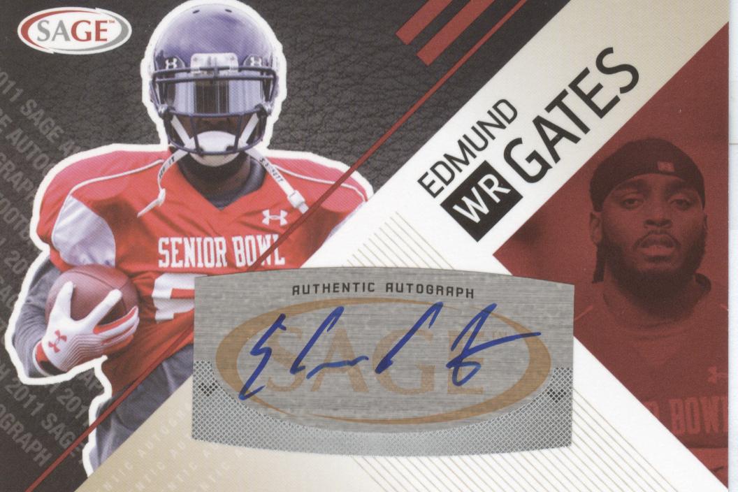 2011 SAGE Autographs Red #12 Edmond Gates