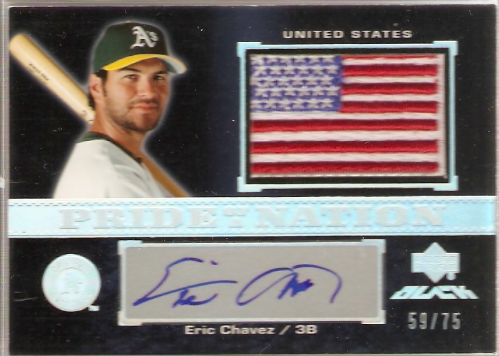 2007 UD Black Pride of a Nation Autographs #EC Eric Chavez