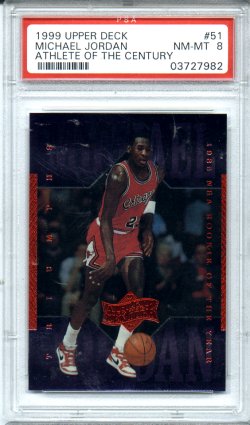 1999 Upper Deck Athlete of the Century #51 Michael Jordan PSA NM-MT 8 NICE!!