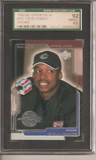 1999-00 Upper Deck #157 Steve Francis RC