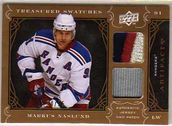 2009-10 Artifacts Treasured Swatches Jersey-Patch #TSMN Markus Naslund