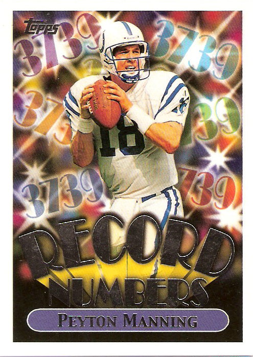 1999 Topps Record Numbers Gold #RN9 Peyton Manning/3739