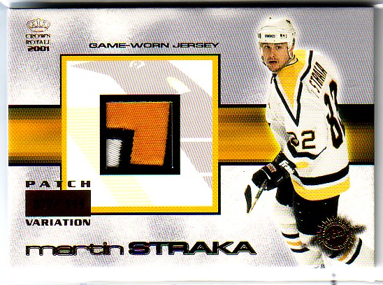 2000-01 Crown Royale Game-Worn Jersey Patches #23 Martin Straka/144