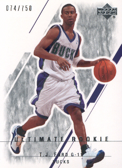 2003-04 Ultimate Collection #117 T.J. Ford RC