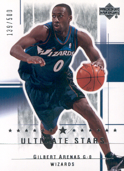 2003-04 Ultimate Collection #190 Gilbert Arenas US
